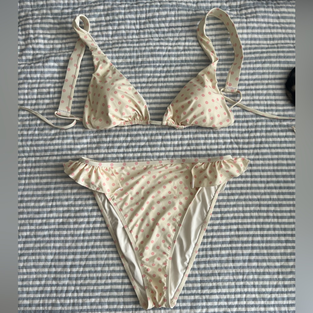 Dippin' Daisy's Cream and Pink Polka Dot Bikini